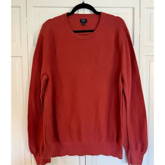 J.Crew 100% cotton burnt orange crewneck sweater xl - Picture 2 of 8